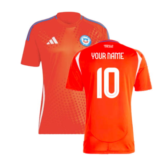 Authentic 2024-2025 Chile Home Shirt (Your Name) Authentic