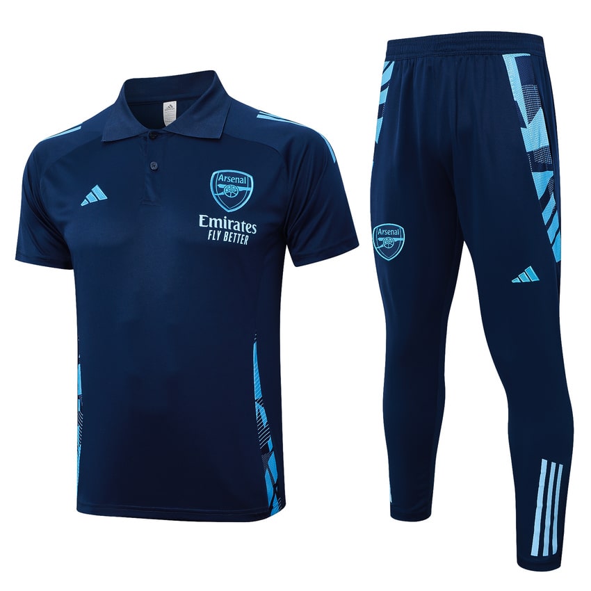 Arsenal Polo 2024 2025 Blue Tracksuit