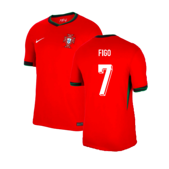 2024-2025 Portugal Home Shirt (Figo 7) Holland Premium Authentic