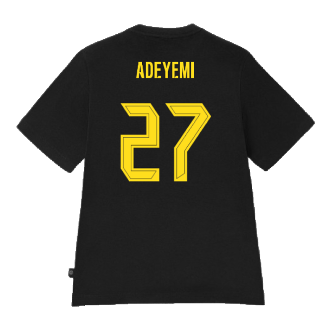 Premium 2024-2025 Borussia Dortmund Ess Tee (Black) (Adeyemi 27)