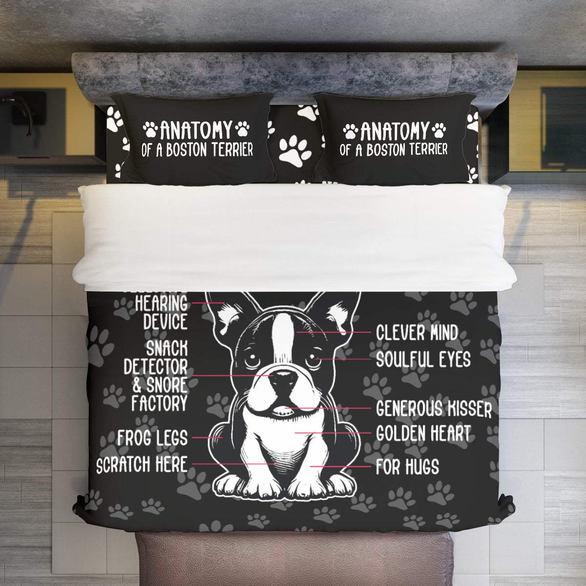 Stylish Willow - Duvet Cover Set For Boston Terrier Lovers as a Gift