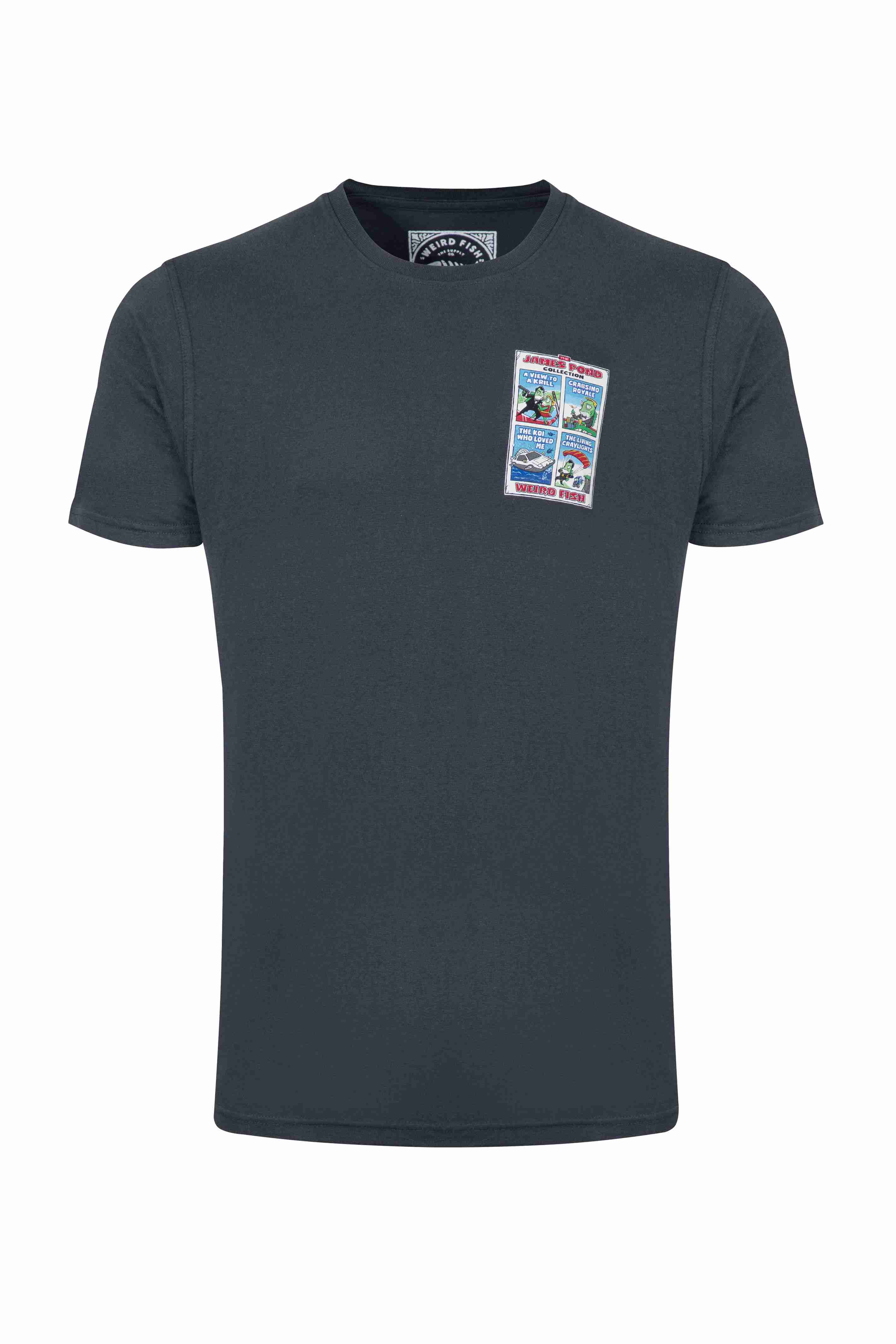 James Pond Back Print Artist T-Shirt Navy