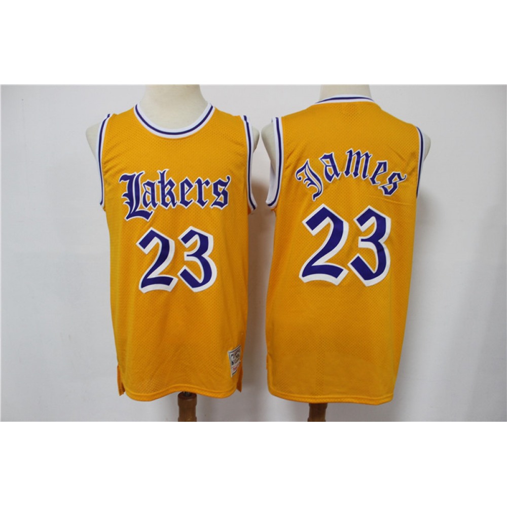 Game Day Retro Men's LA Lakers #23 LeBron None Basketball Jersey