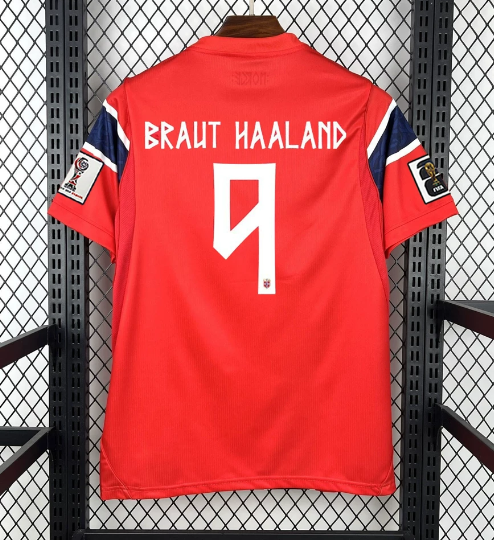[FSOUK] Norway Erling Braut Haaland 9 Red Home Jersey Men 2026 World Cup
