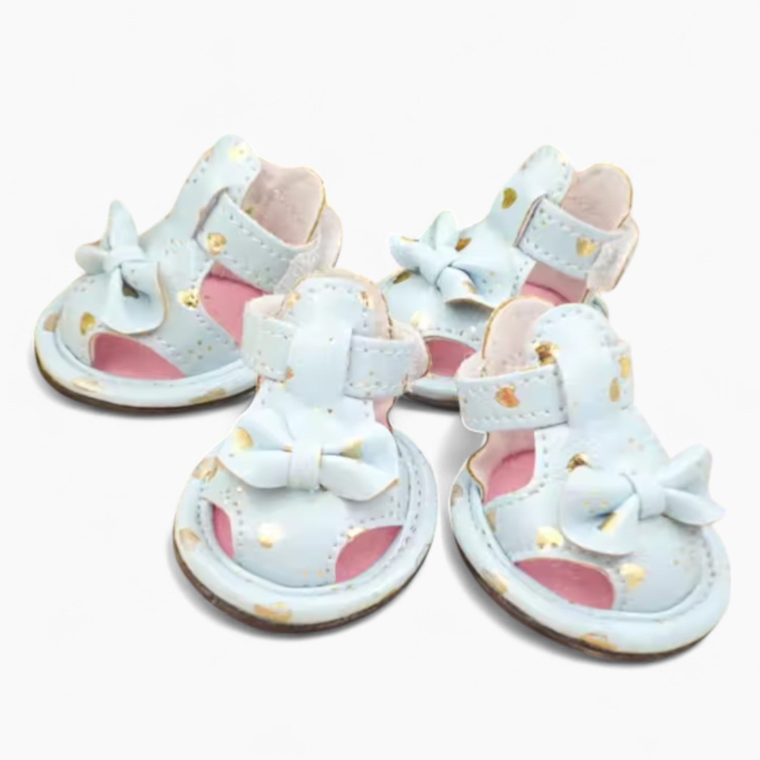 French Bulldog Lovepaw Frenchie Bow Sandals – Adjustable Adorable Heart