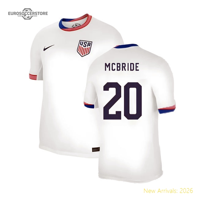 2024-2025 United States Usmnt Home Kit (mcbride 20) - Official Design