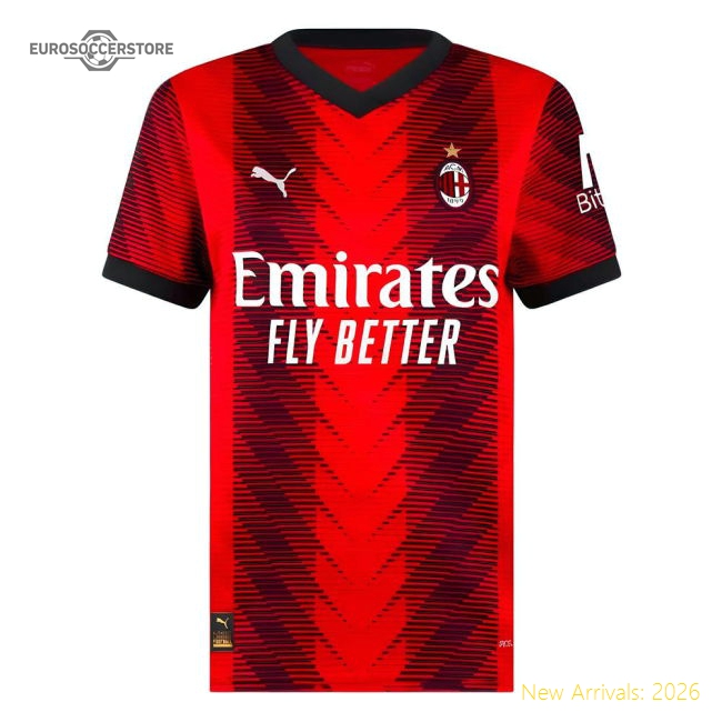 Ac Milan Italian Football Home Pro-level Jersey Kappa Kombat