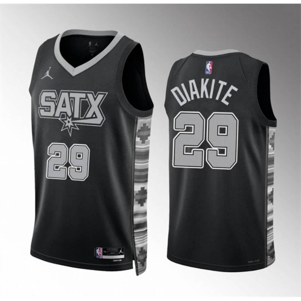 Authentic Men's San Antonio Spurs #29 Mamadi Black Basketball Jersey