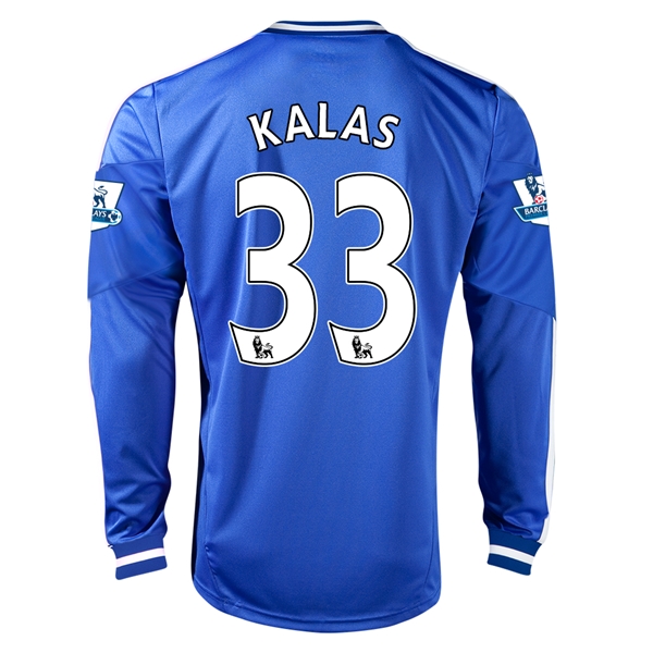 13-14 Chelsea 33 KALAS Home Long Sleeve Jersey Shirt - Official