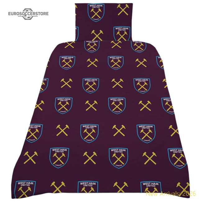 West Ham United Fc Colour Split Single Duvet Set Player Replica