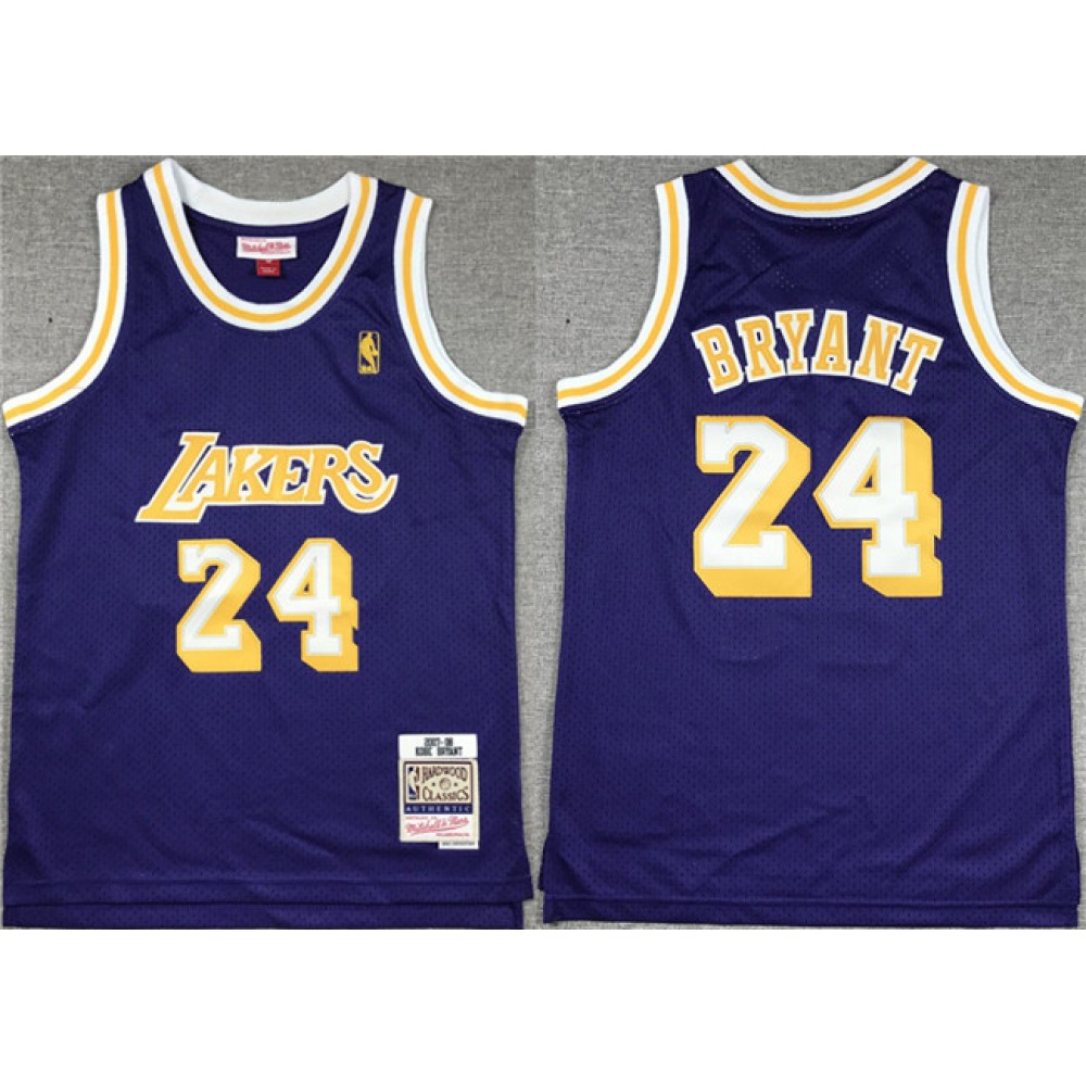 Game Day Vintage Men's Lakers #24 Kobe Purple Basketball Jersey