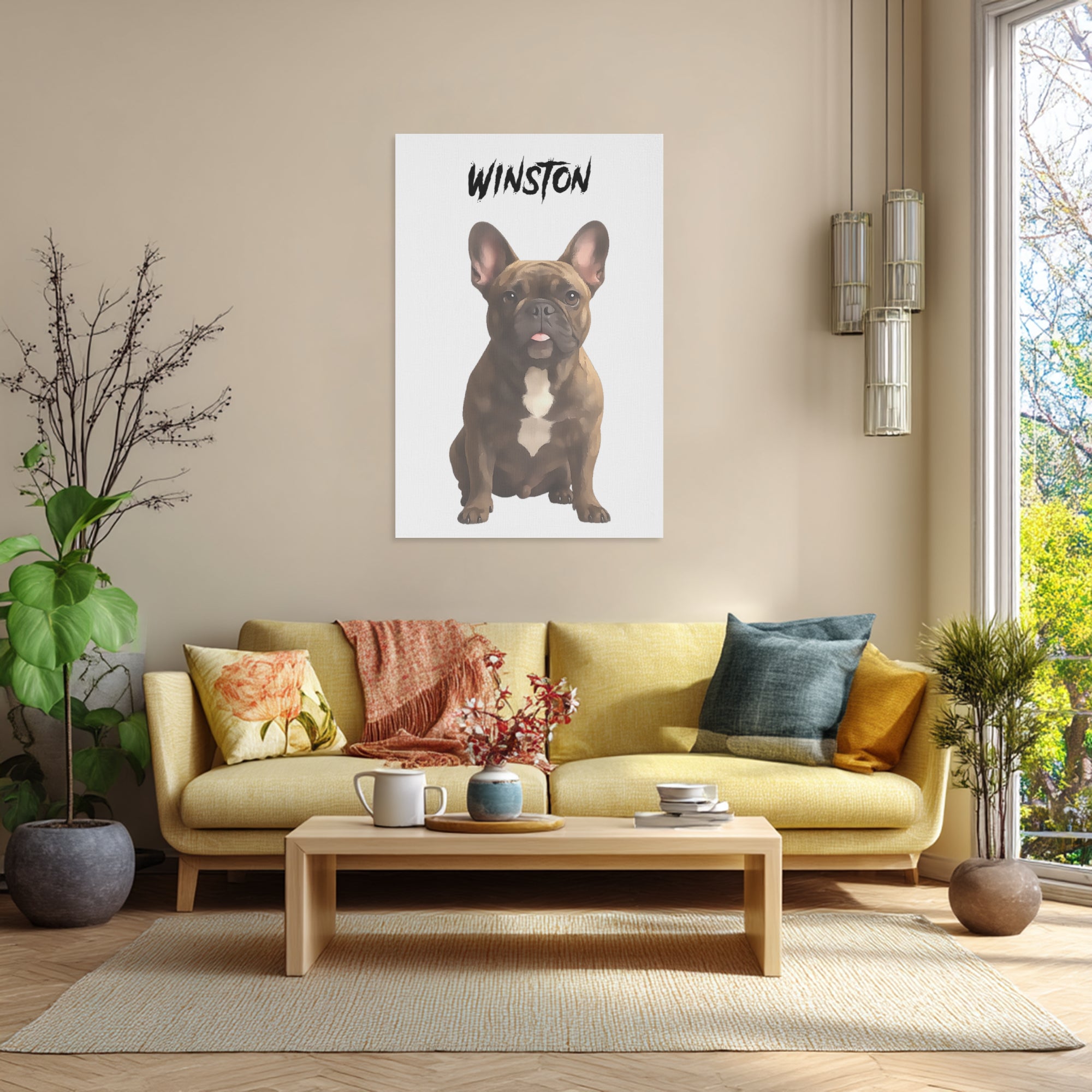 Archie - Personalized Vertical Canvas Painting