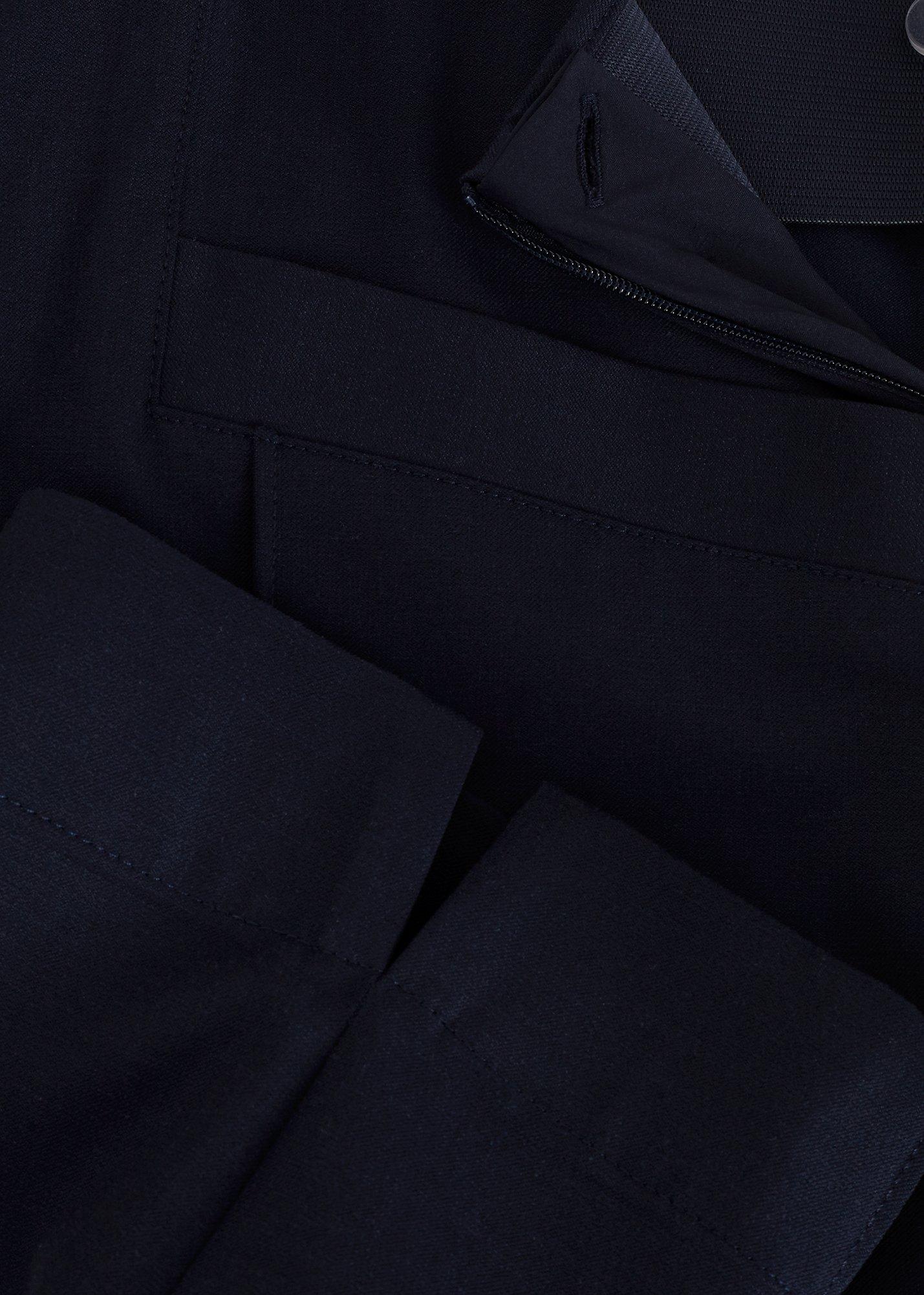 Miah Navy Cropped Slim Trousers