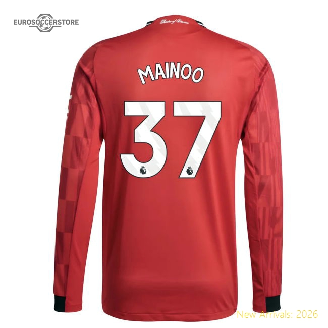 Outstanding 2025-2026 Man Utd Authentic Long Sleeve Home Shirt (mai