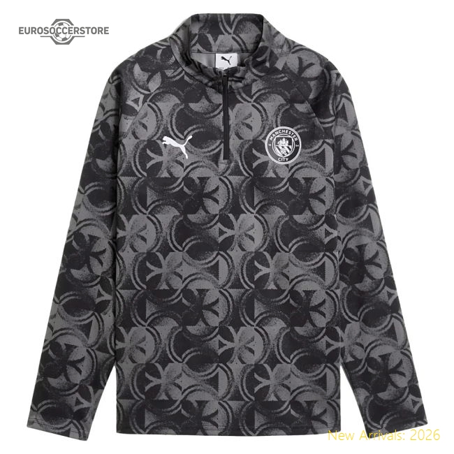 Non-toxic Man City Kids Warm Up Jersey 2025-2026 Breathable