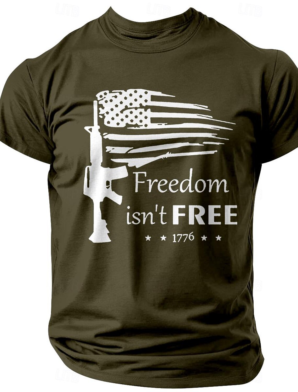 4th of July 2026 250th Memorial Day Men's Patriotic Patriot 3D Print Veteran Crew Neck Short Sleeve T-Shirt Sports Street