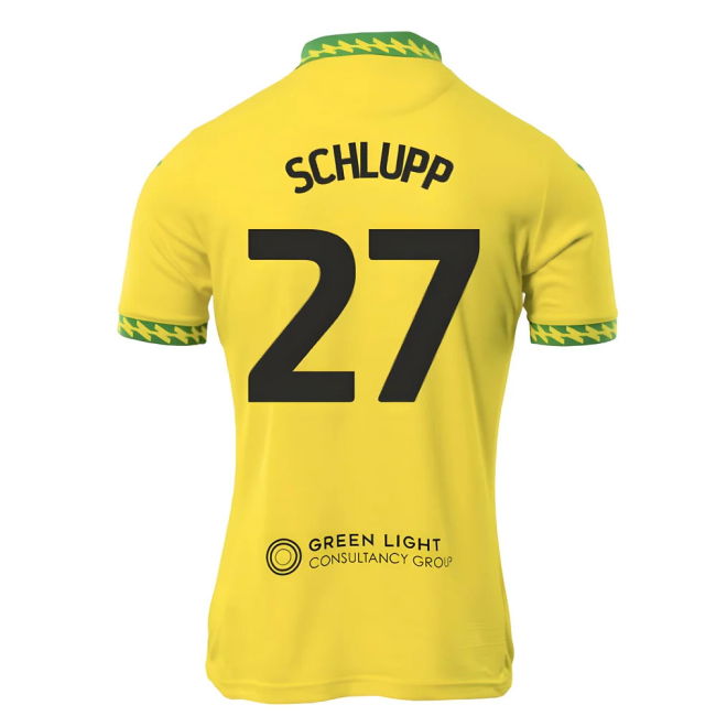 2025-2026 Norwich City Home Kit (Schlupp 27)