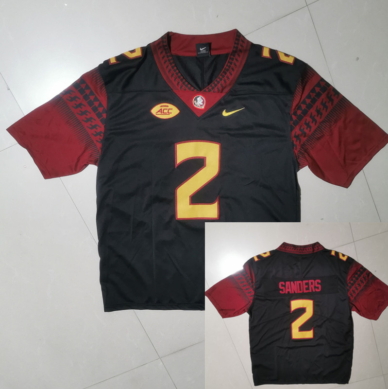 Men's None Black 2024 away jersey Deion Sanders #2 stitched Jersey