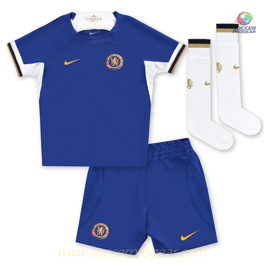 Chelsea Children's Edition Home Football Jersey Football Jersey 2023 2024 T.Silva