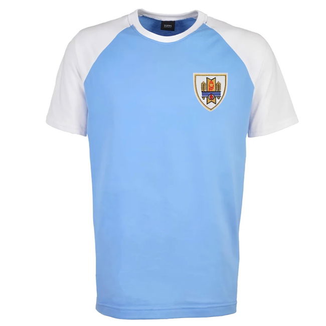 Authentic Uruguay Raglan Sleeve Sky/White T-Shirt Performance