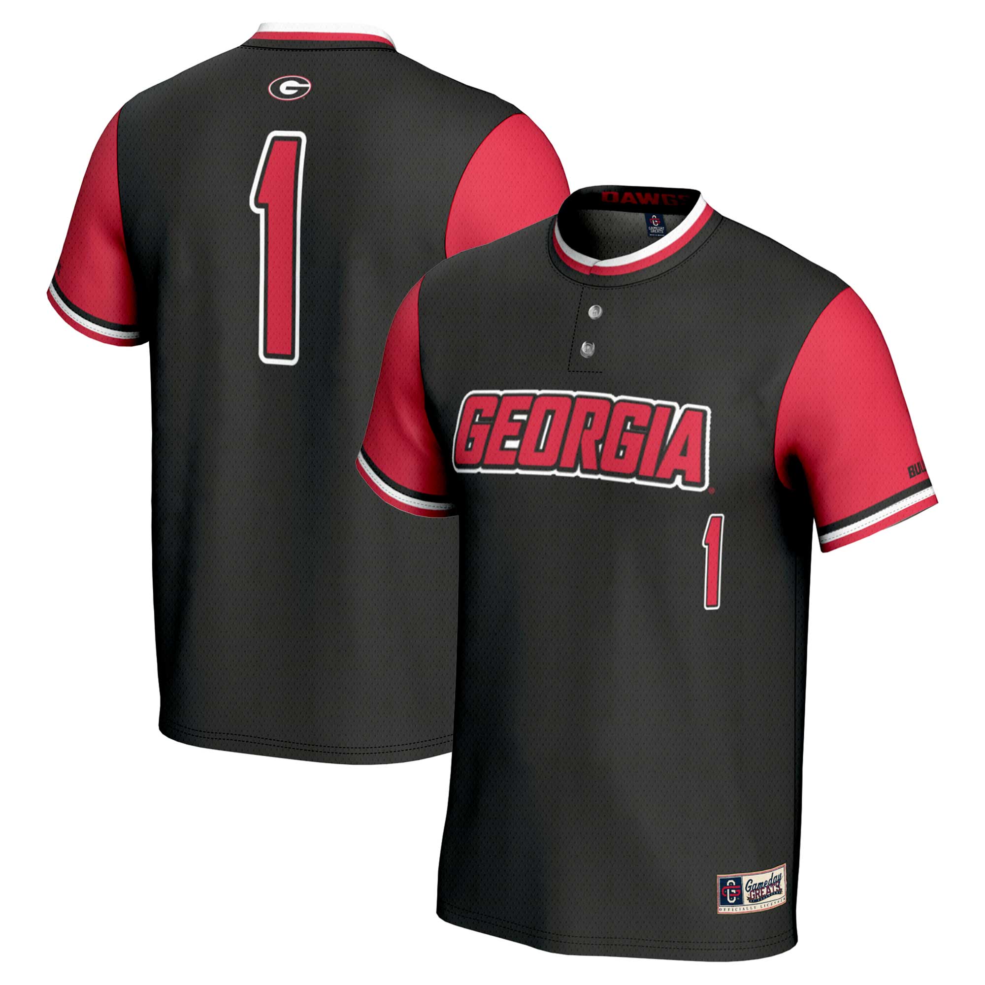 [NJP] Georgia Bulldogs GameDay Greats Youth Lightweight Softball Jersey - Black