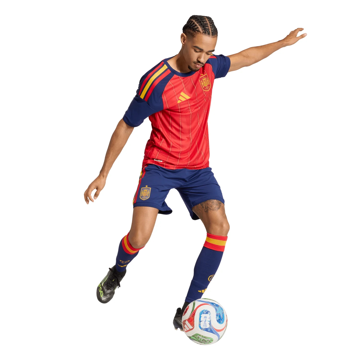 Spain 2026 Elite Home Jersey - Men's | Slim Fit Climacool+ Red Football Shirt with Jacquard Performance Design