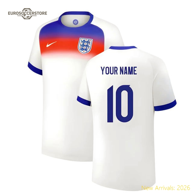 2025 England Womens Team Home Shirt (Unisex) (Your Name)