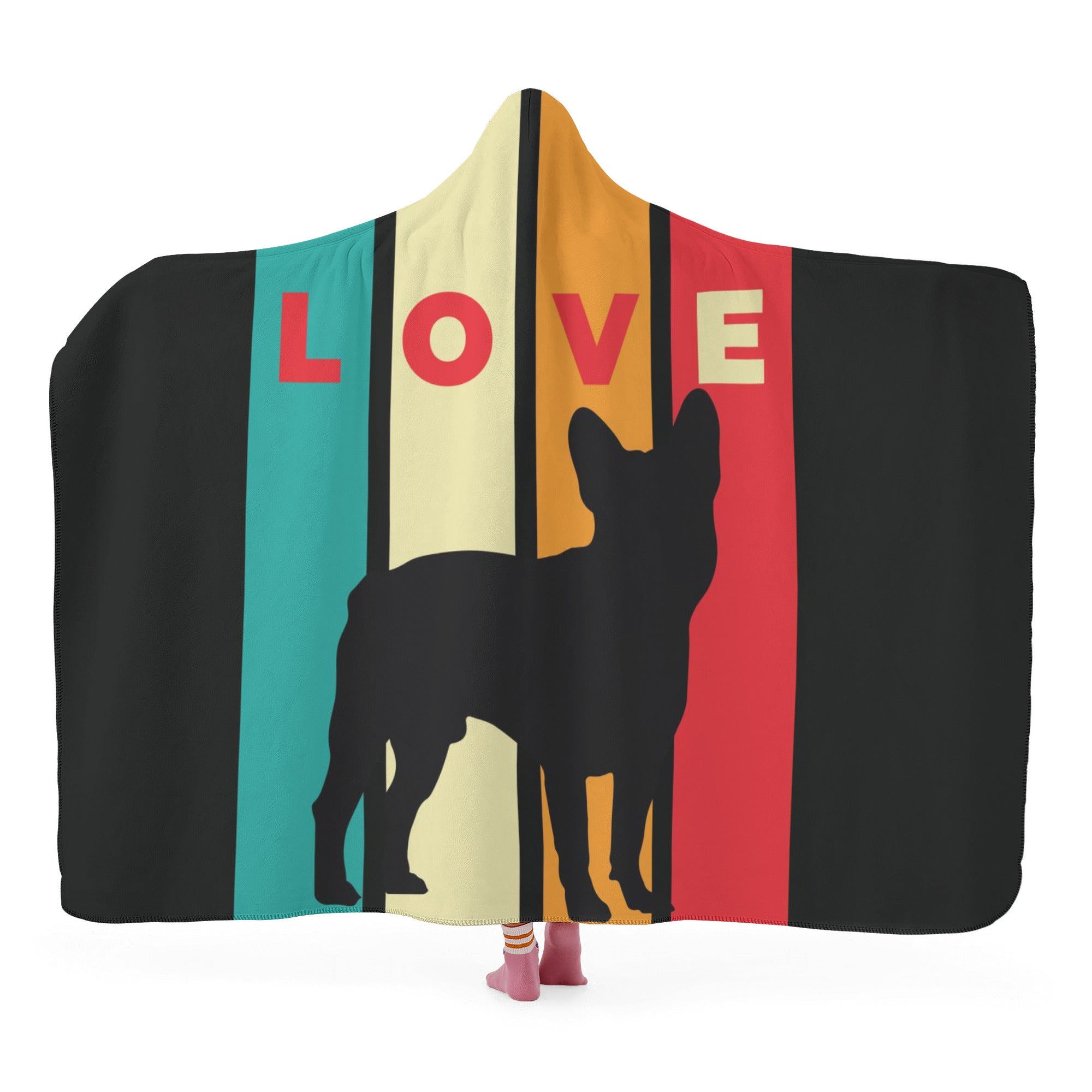 French Bulldog Jax Hooded Blanket Practical Pet Supply