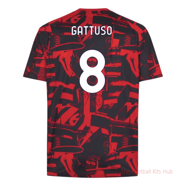 Club Soccer AC Milan Warm Up 2026-2027 Jersey (Gattuso 8)