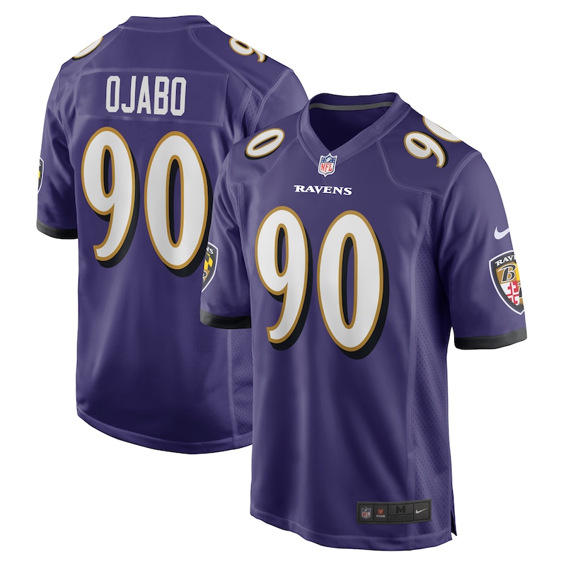None David Ojabo Team Captain BAL Ravens Game-Ready Jersey Football Ap
