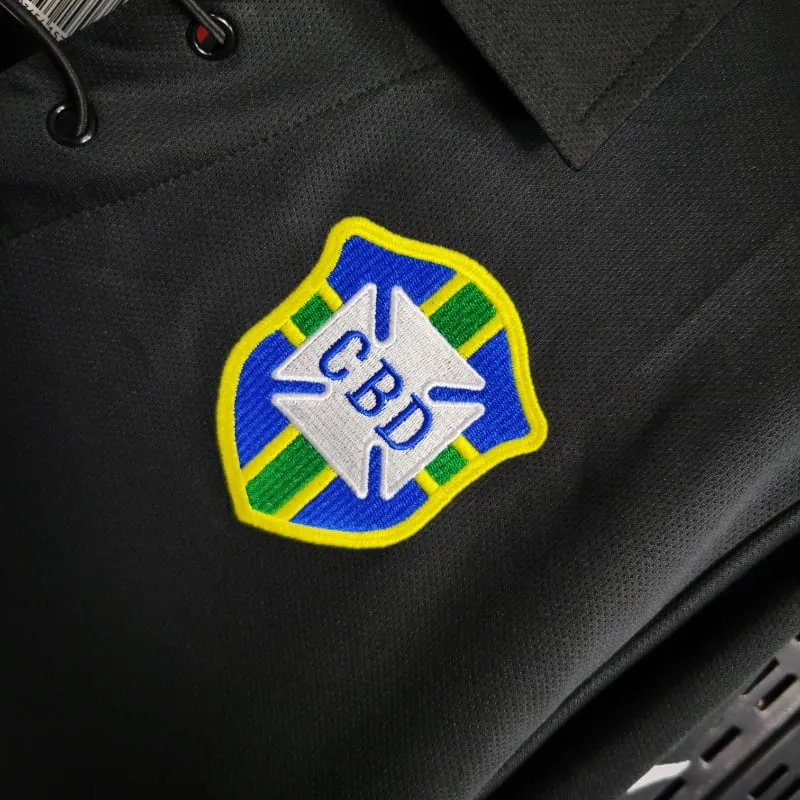 2004 Long Sleeve Brazil Special Edition Black Soccer retro kit