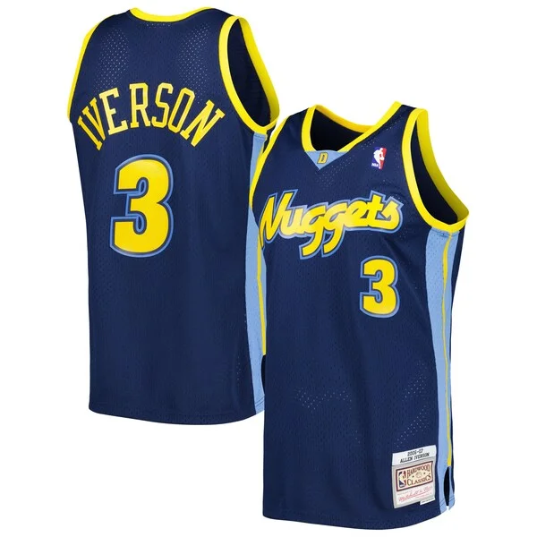 Allen Iverson DEN Swingman Jersey - contemporary Basketball - Navy