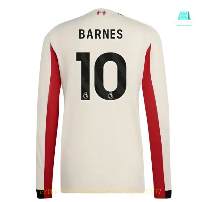 2025-2026 Liverpool Authentic Long Sleeve Away Shirt (Barnes 10)