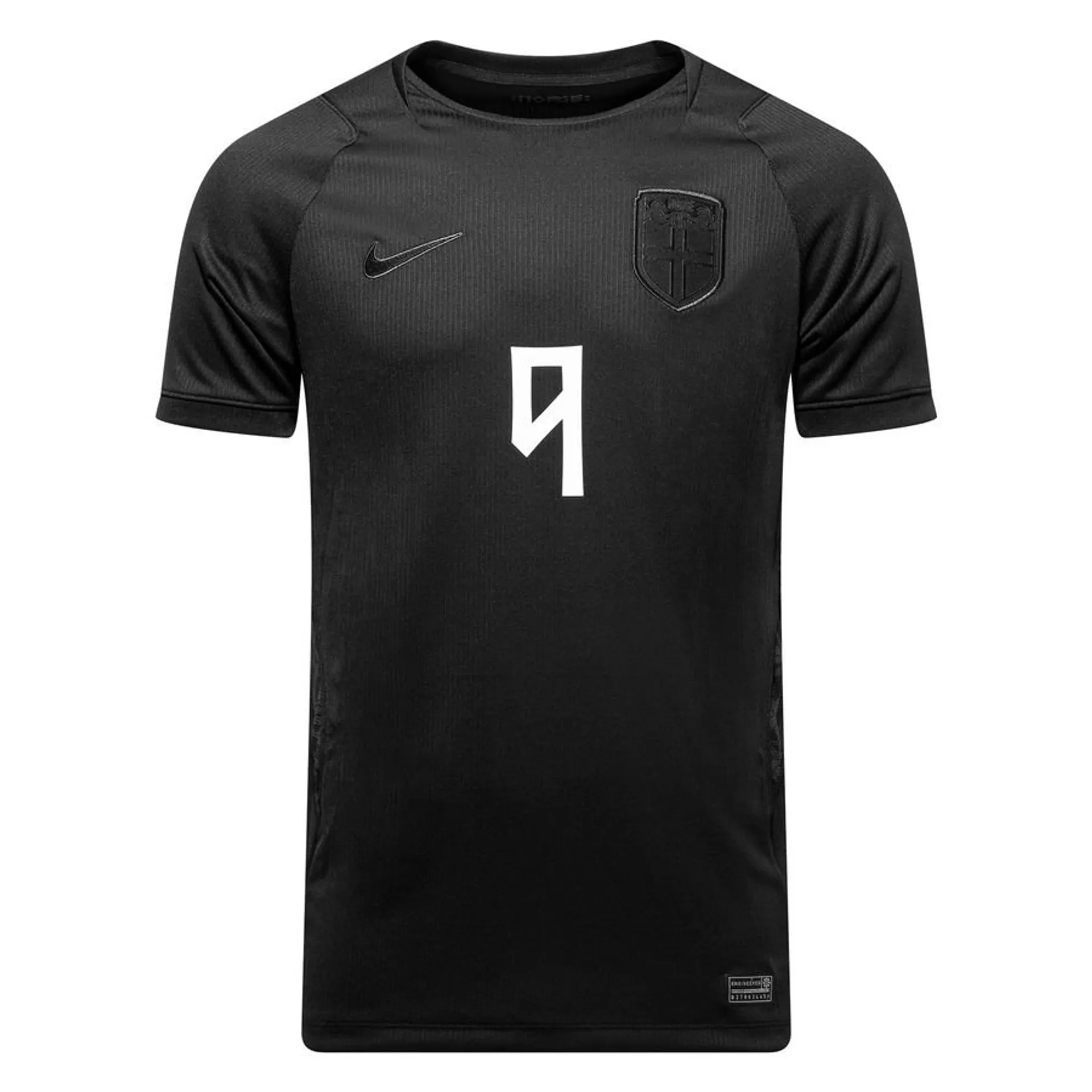 Norway 2026 World Cup Away Jersey - Braut Haaland #9 | All-Black Fan Edition