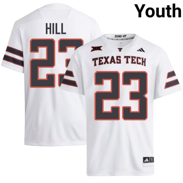 Ncaa Texas Tech Red Raiders Adam Hill #23 Youth Red Premium Stitched