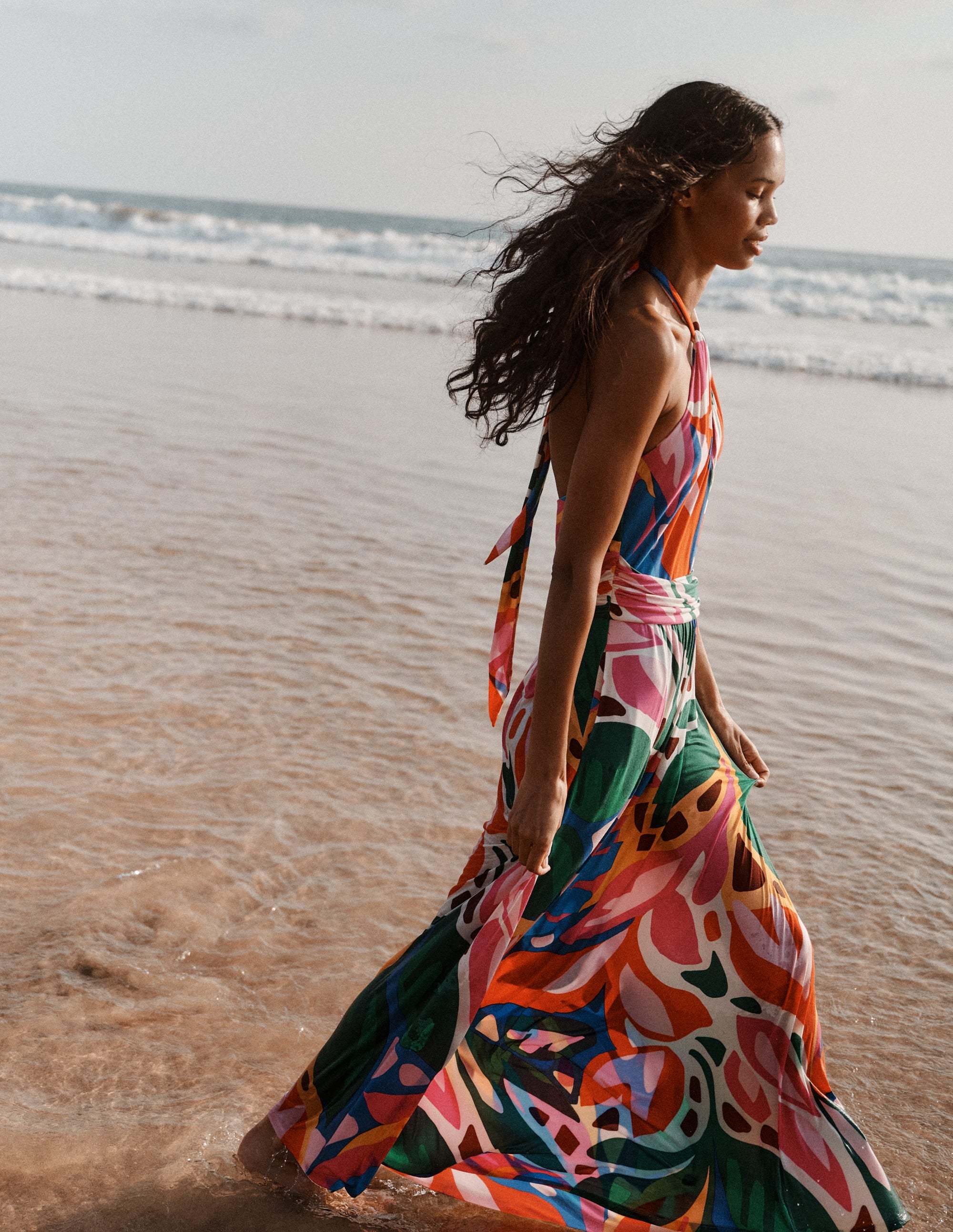 Sydney Twist Neck Jersey Dress