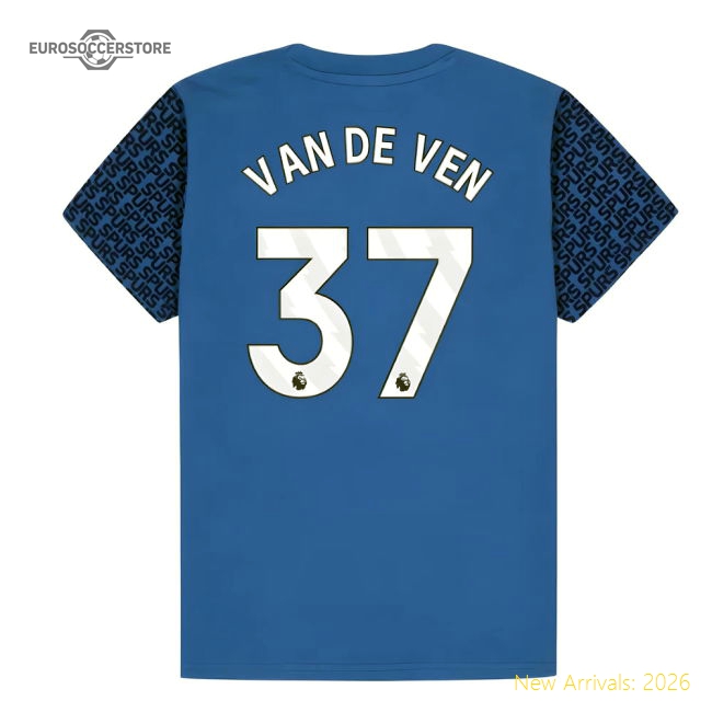 Tottenham Hotspur Graphic T-Shirt (Blue) Childrens (Van De Ven 37)
