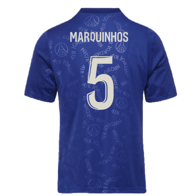 2024-2025 PSG Academy Pro Fourth Pre-Match Top (Blue) (Marquinhos 5)
