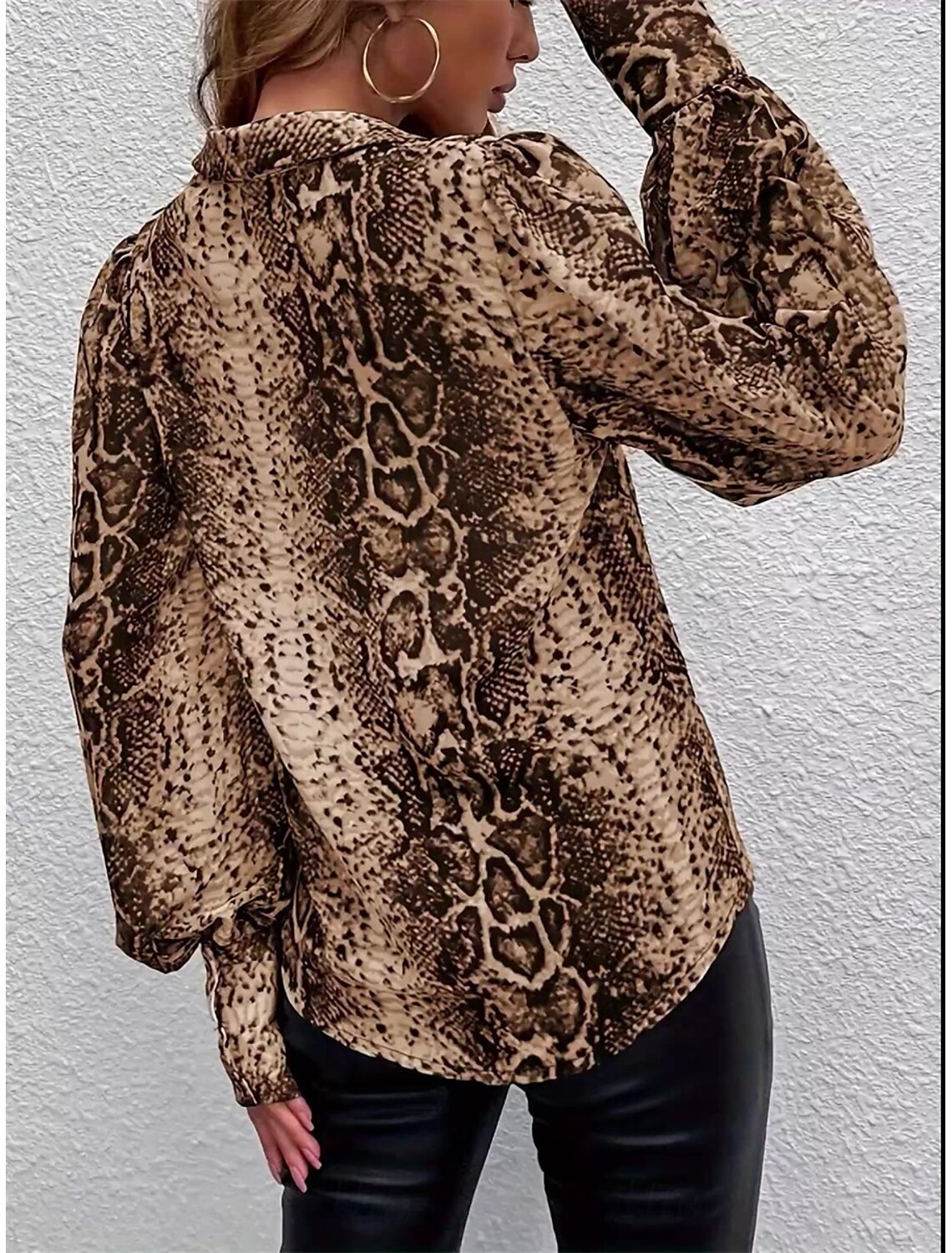 Women's Shirt Elegant Stylish Casual Regular Tops Long Sleeve Shirt Collar Loose Fit Work Daily Going out Spring Fall Winter