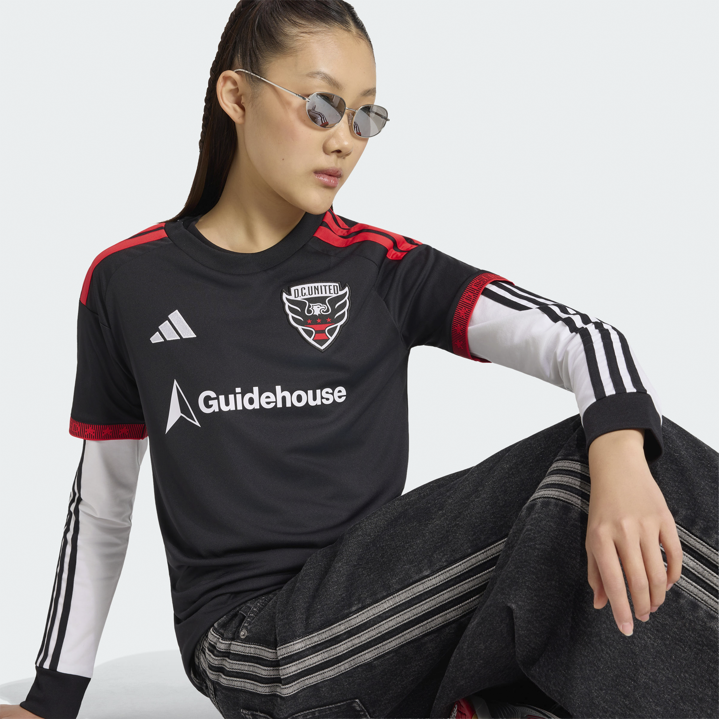 [SJH] D.C. United Women's 2026 Black-and-Red Kit Replica Jersey - Black