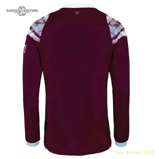 2022-2023 West Ham Long Sleeve Home Shirt - Premium Quality