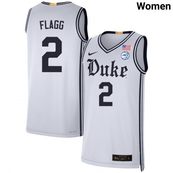 Women Duke Blue Devils #2 Cooper Flagg Team White Nike Stitch Jerseys