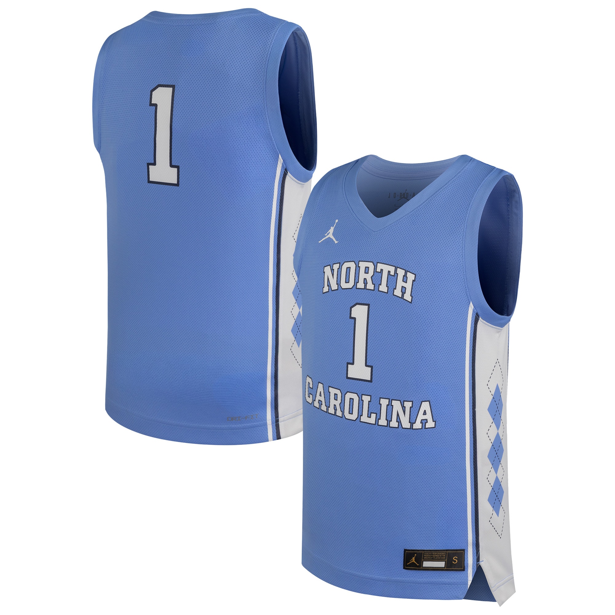 [NJP] Women's North Carolina Tar Heels Replica Basketball Jersey - Carolina Blue