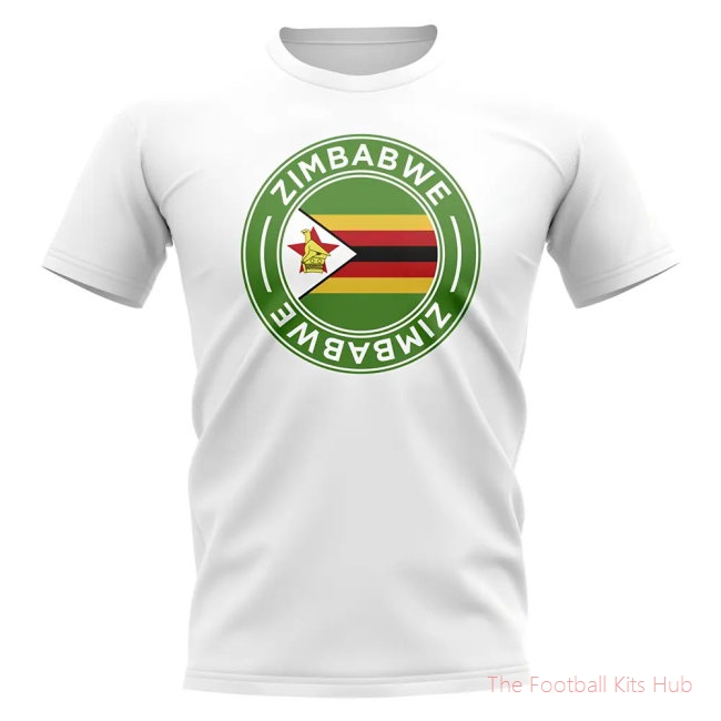 Zimbabwe Football Badge T-Shirt (White)