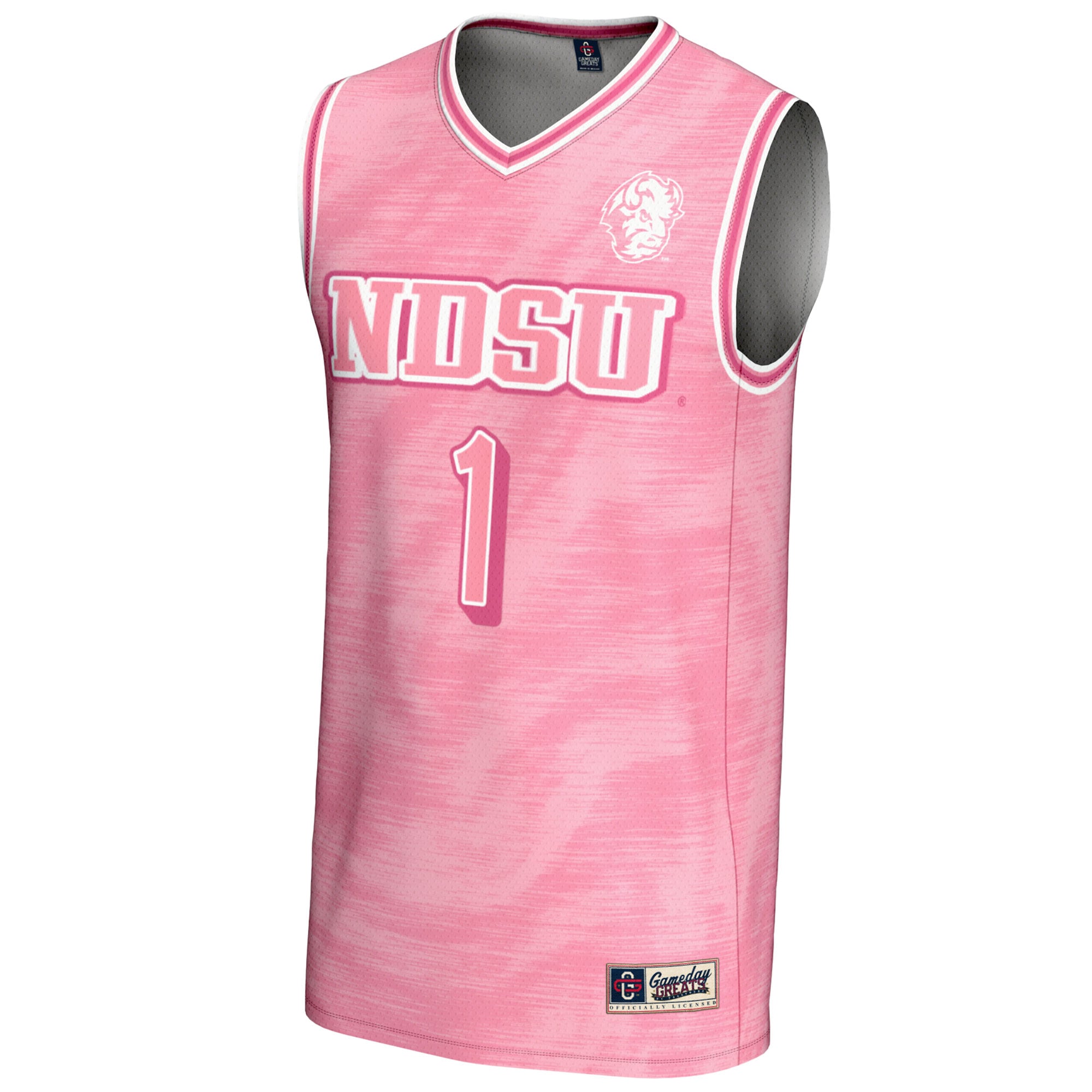 [NJP] NDSU Bison GameDay Greats Unisex Lightweight Basketball Fashion Jersey - Pink