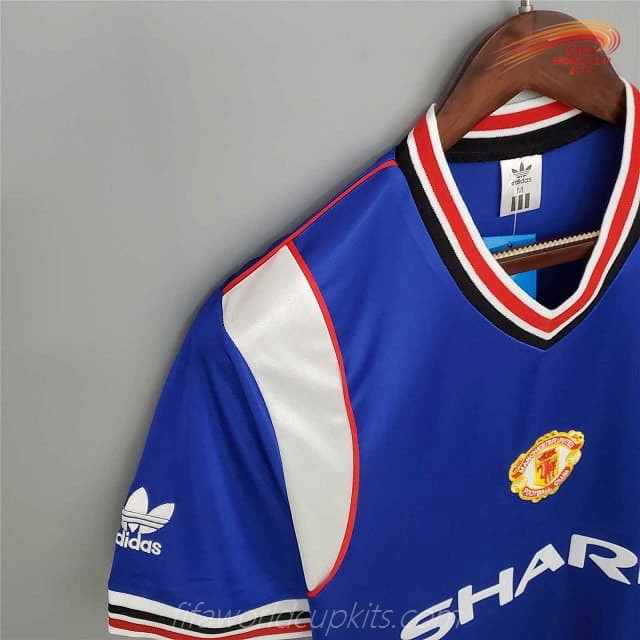 Manchester United 84-86 Away Blue Football Kit