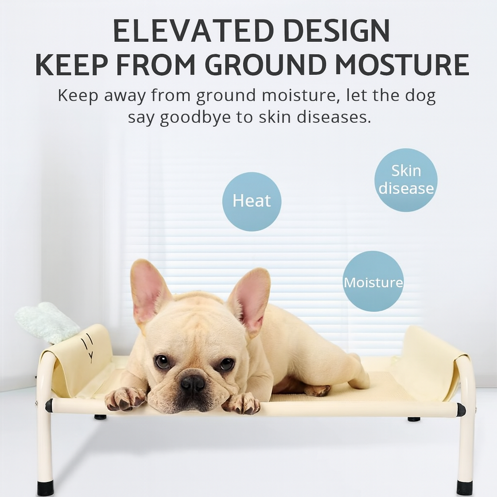Outdoor-Adventure Ventura Frenchie Elevated Bed – Breathable Moisture...