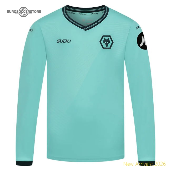 Authentic 2025-2026 Wolves Long Sleeve Away Shirt (kids) - Premium