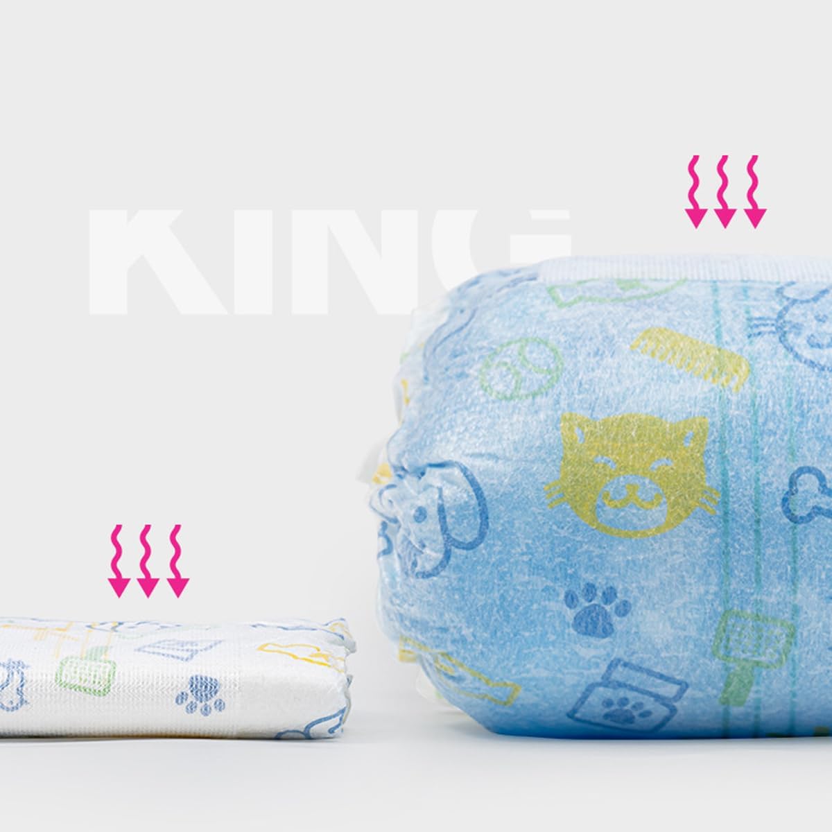 Street-Ready Frenchie Male Dog Diapers 10-pack - Leakproof And Comfor...