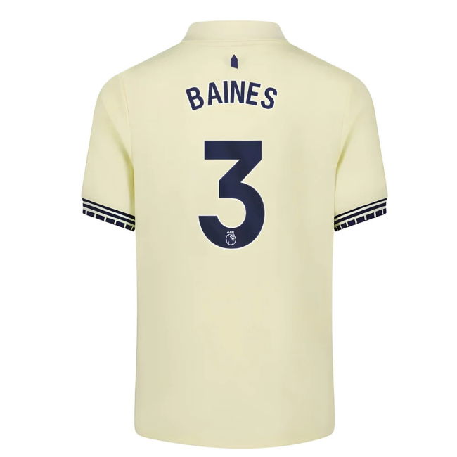 Everton Away Football Jersey 2025-20 Baines 3 S Kids